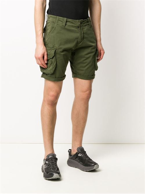 Pantalone cargo uomo Alpha Industries verde militare con patch Alpha Industries | 176203142